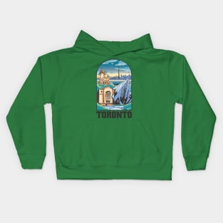 Toronto City Canada Landscape Kids Hoodie